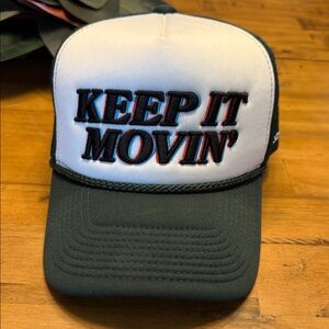 Keep It Movin' Field Grade Green and White Cap